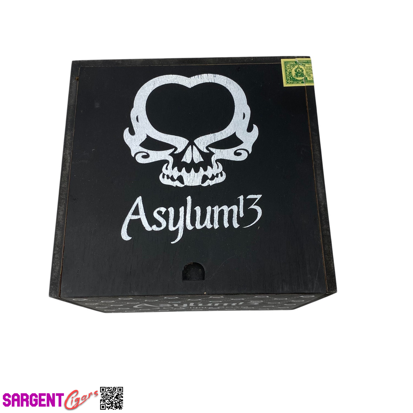Asylum 13 80x6 Empty Wooden Cigar Box 6.75x6.75x5.5