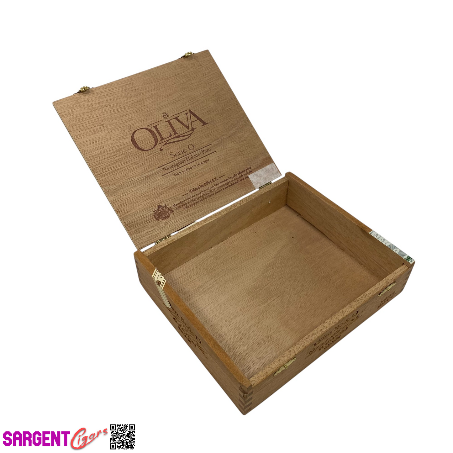 Oliva Serie O Torpedo Empty Wooden Cigar Box 8.75x7.25x2