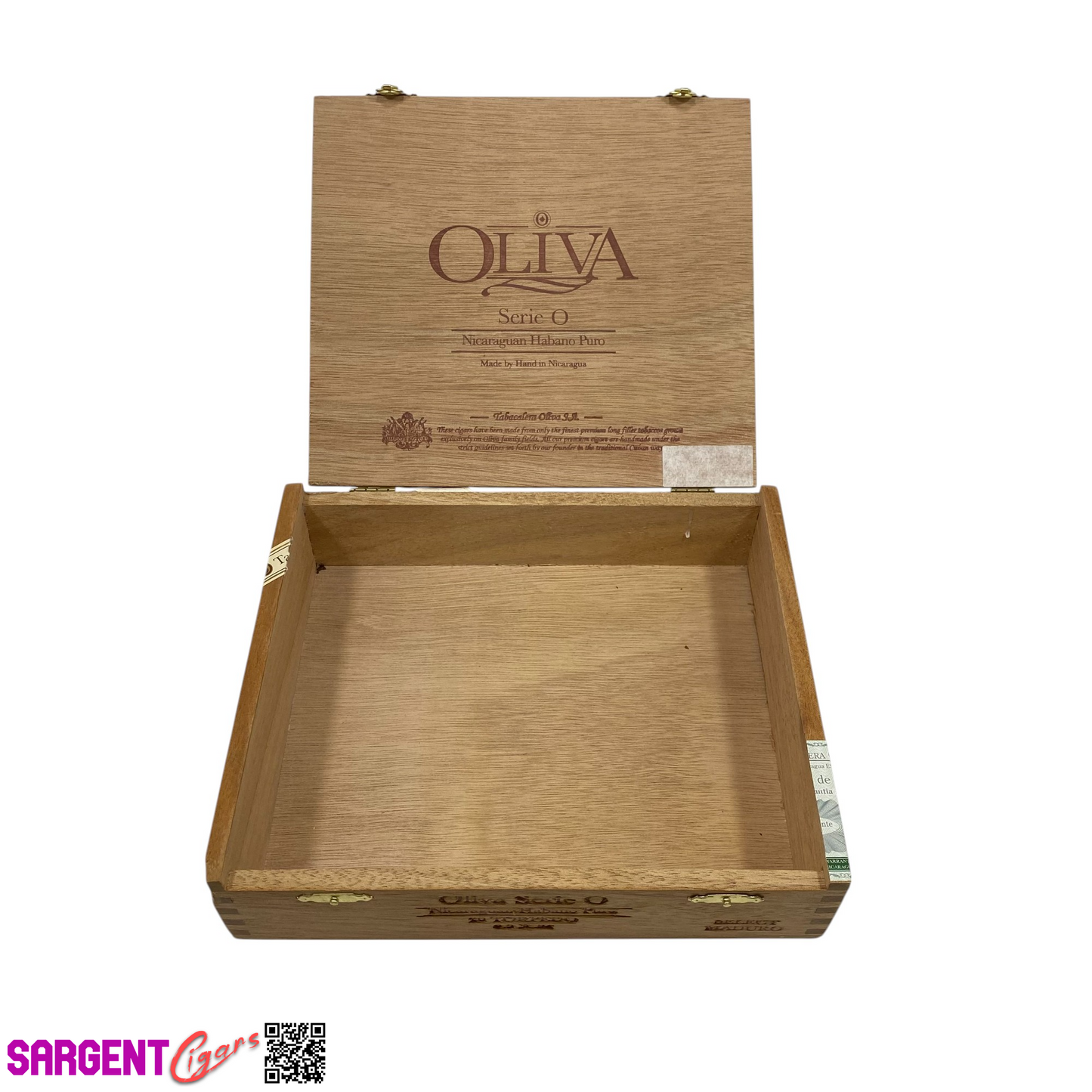 Oliva Serie O Torpedo Empty Wooden Cigar Box 8.75x7.25x2