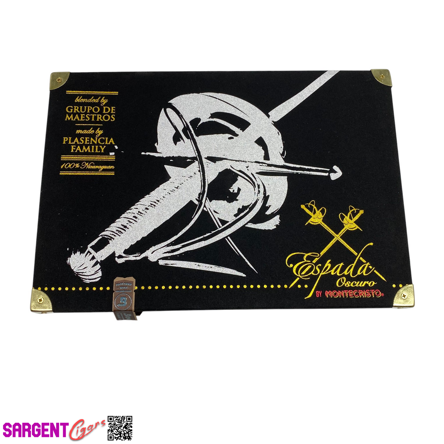 Montecristo Espada Oscuro Magnum Empty Wooden Cigar Box 10.5x7.25x1.5