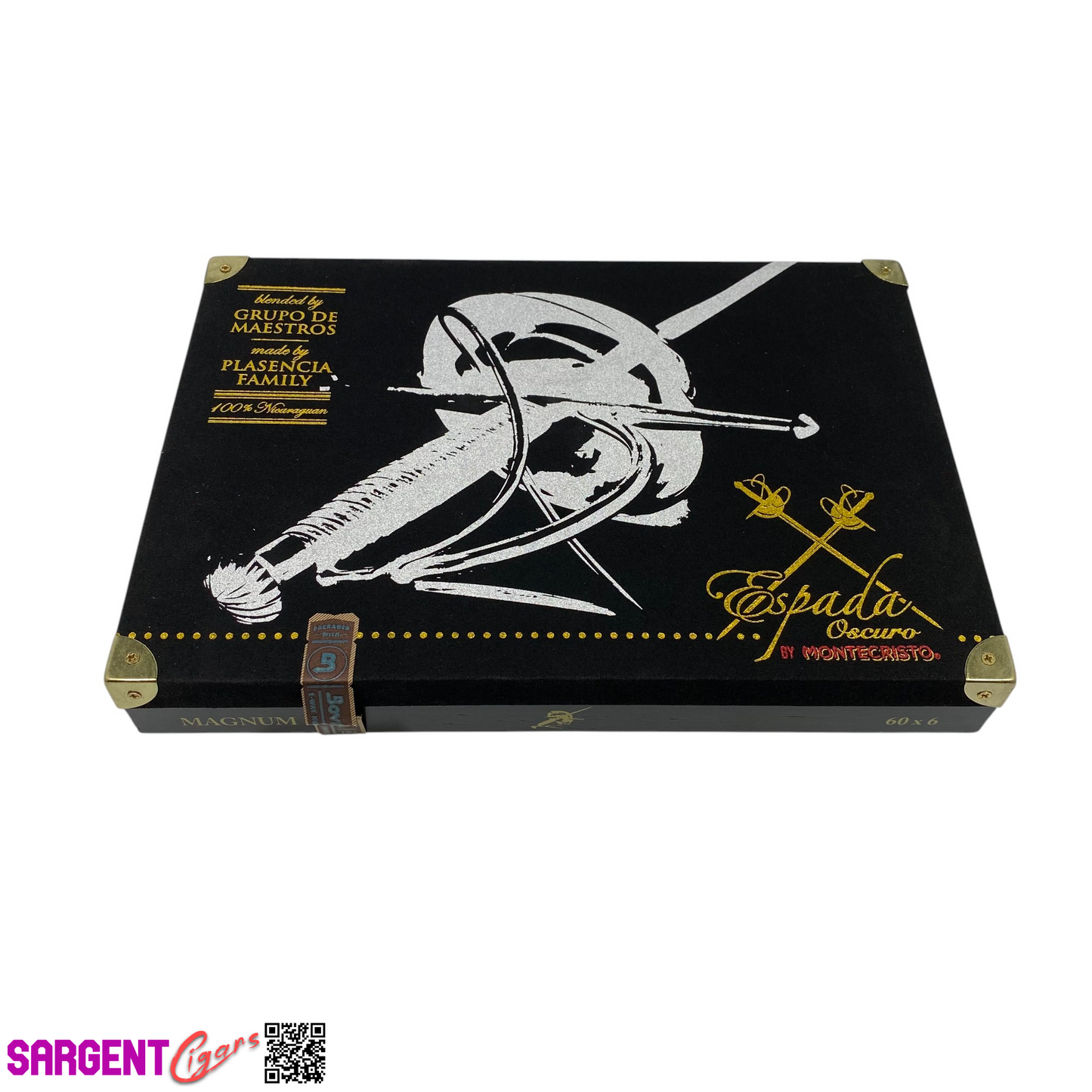 Montecristo Espada Oscuro Magnum Empty Wooden Cigar Box 10.5x7.25x1.5