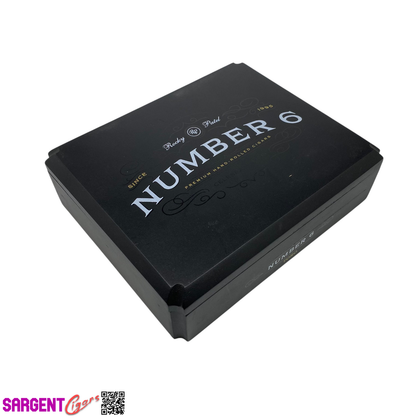 Rocky Patel Number 6 Toro Empty Wooden Cigar Box 9x7.75x2.5