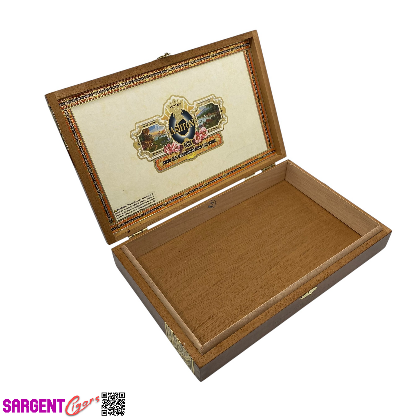 Ashton ESG 22 Year Salute Empty Wooden Cigar Box 11.5x7x2