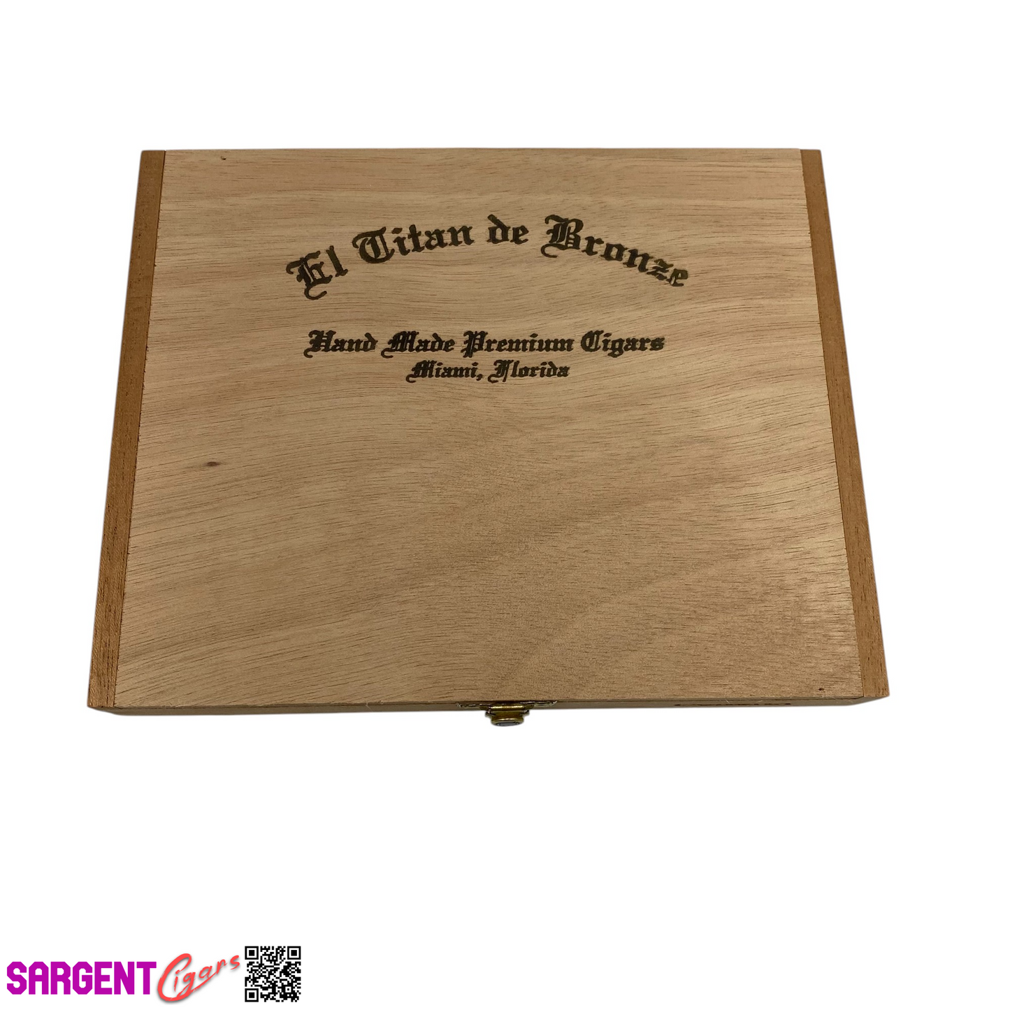 El Titan De Bronze Corona Empty Wooden Cigar Box 8x6.5x1