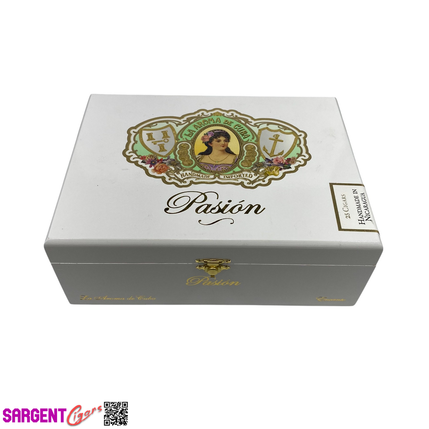 La Aroma Pasion Encanto Empty Wooden Cigar Box 9.5x7x3.5