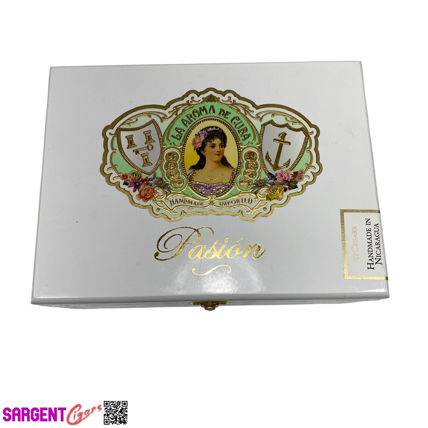 La Aroma Pasion Encanto Empty Wooden Cigar Box 9.5x7x3.5