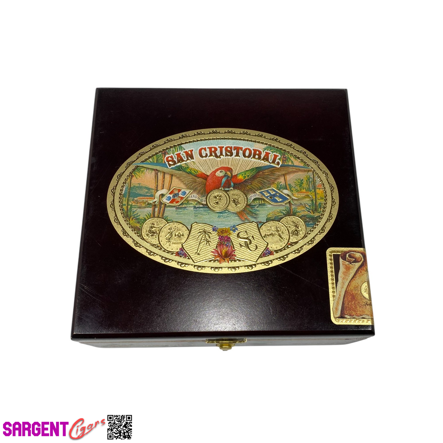San Cristobal Supremo Empty Wooden Cigar Box 7.25x7x3