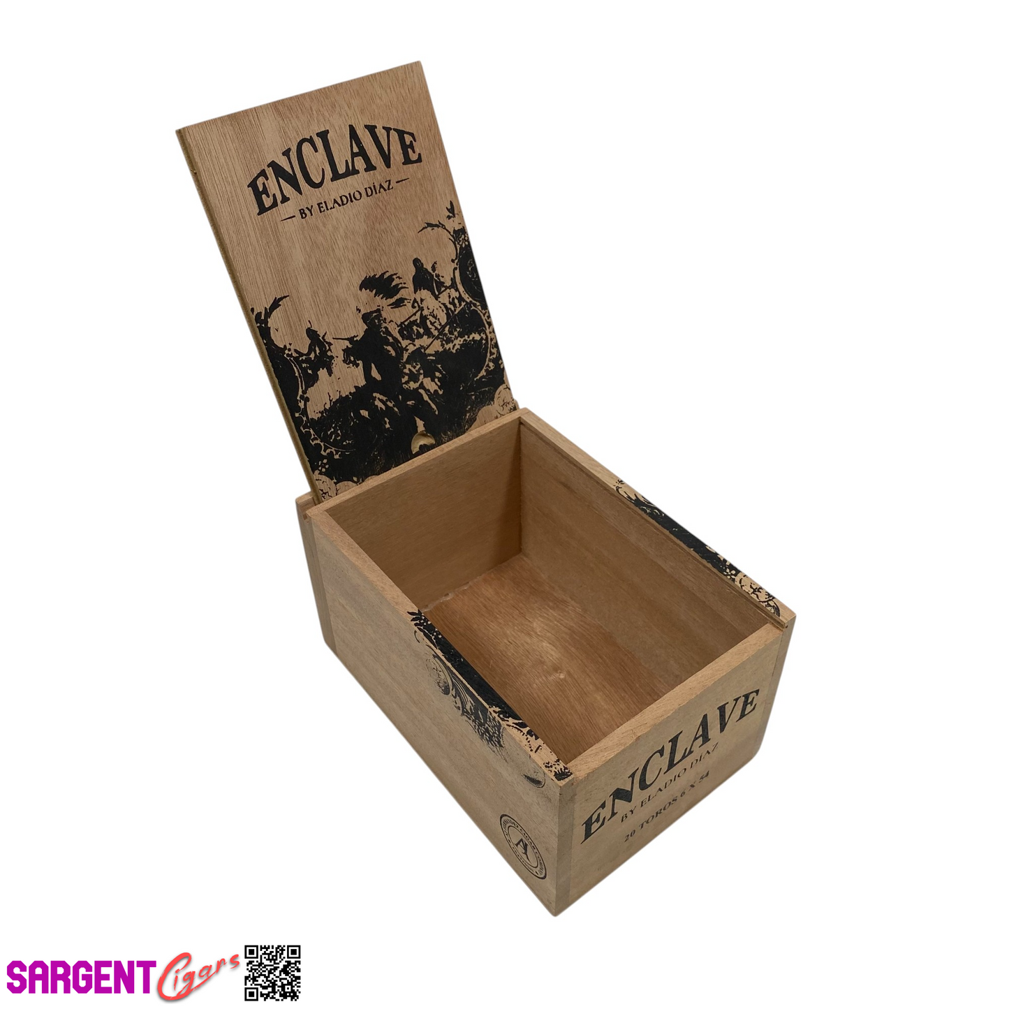 Aj Fernandez Enclave Eladio Diaz Toro Empty Wooden Cigar Box 4.75x7x4
