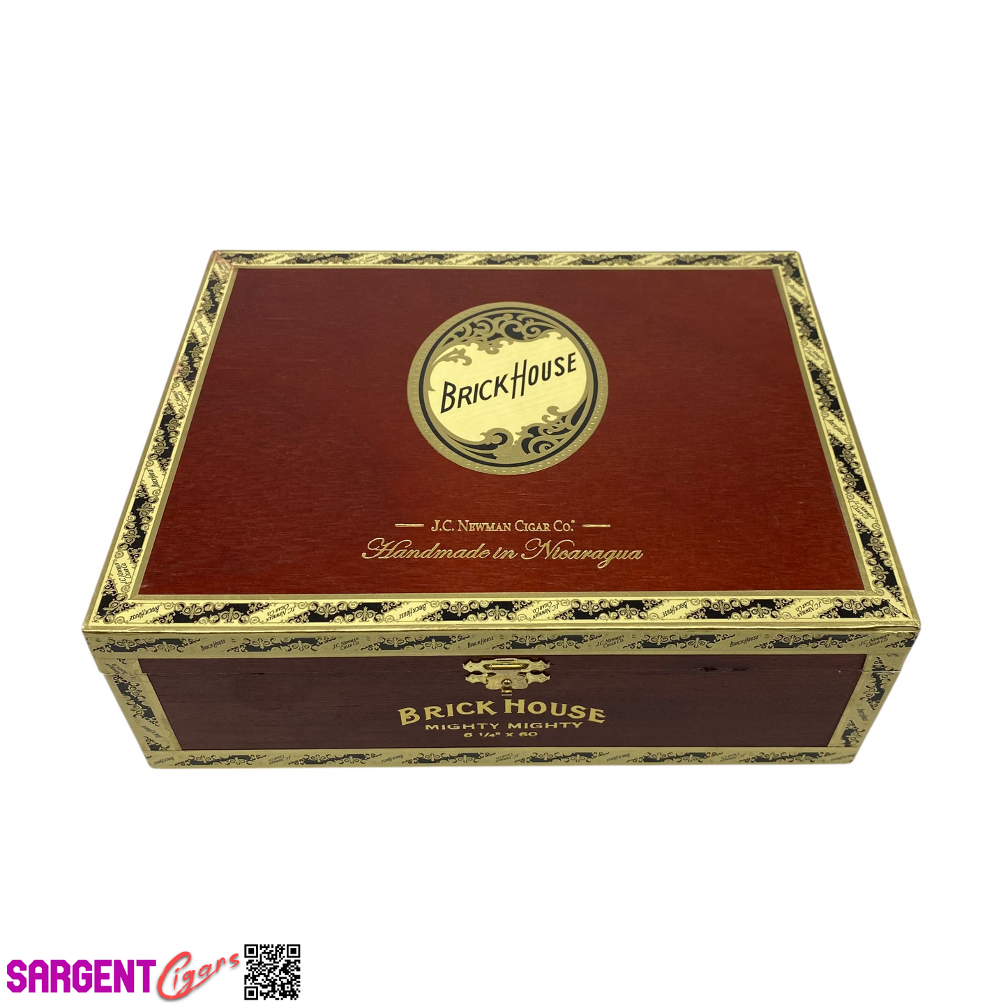 BrickHouse Mighty Mighty Classic Toro Empty Wooden Cigar Box 9.5x7.25x3.25