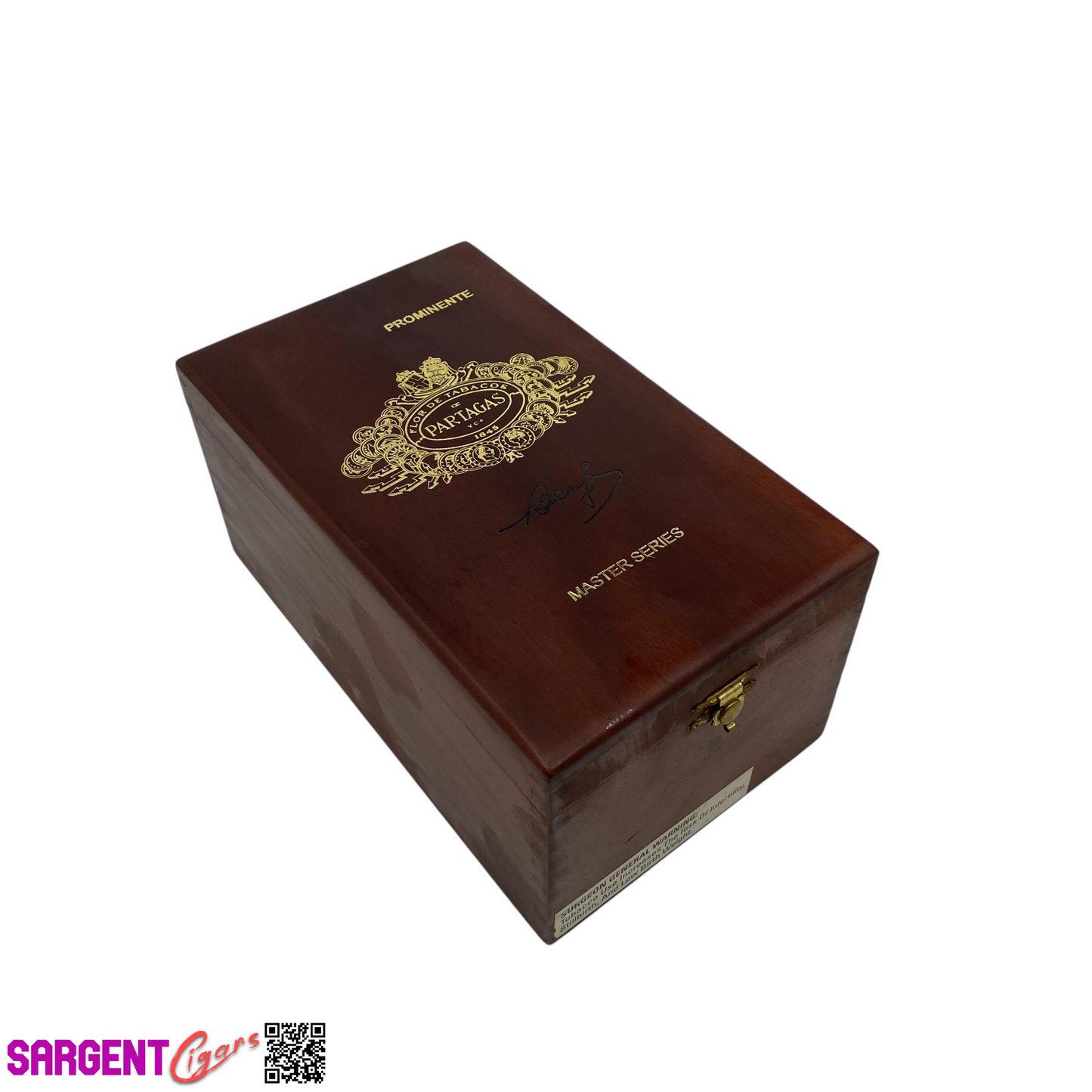 Partagas Prominente Benji Empty Wooden Cigar Box 4.75x8x4
