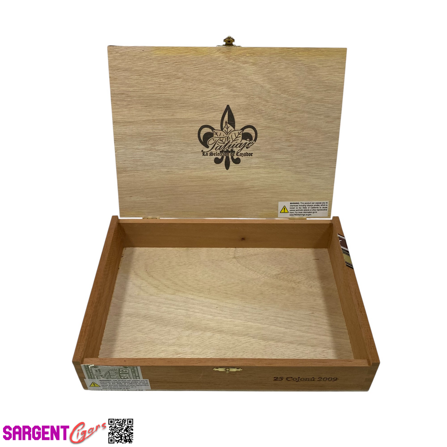 Tatuaje Cojonu 2009 Empty Wooden Cigar Box 10.25x7.5x2