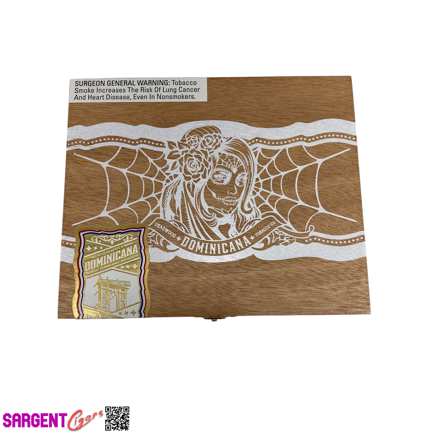 Deadwood Dominicana Pequenas Empty Wooden Cigar Box 7x5.75x1.75