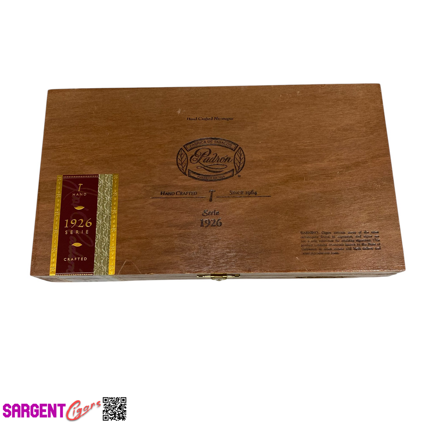 Padron 1926 No9 Empty Wooden Cigar Box 11x6.25x2