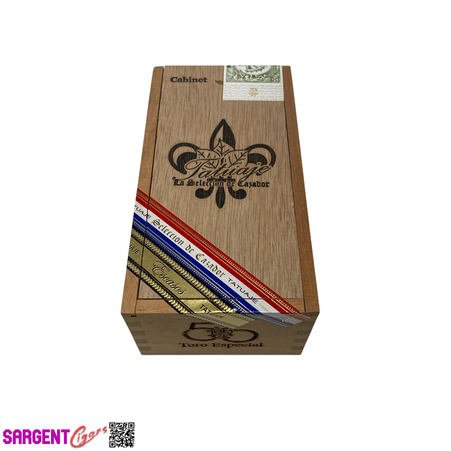 Tatuaje 50th Toro Empty Wooden Cigar Box 4x7.5x2.75