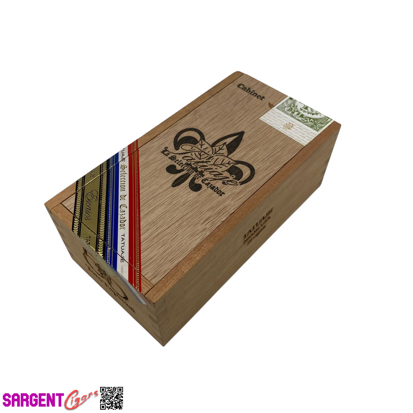 Tatuaje 50th Toro Empty Wooden Cigar Box 4x7.5x2.75