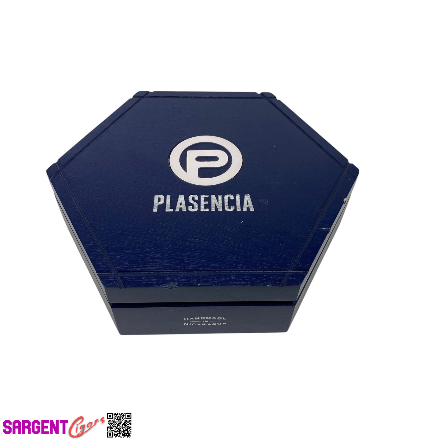 Plasencia Alma Cielo Hexagon Empty Wooden Cigar Box 10x8.5x2.5