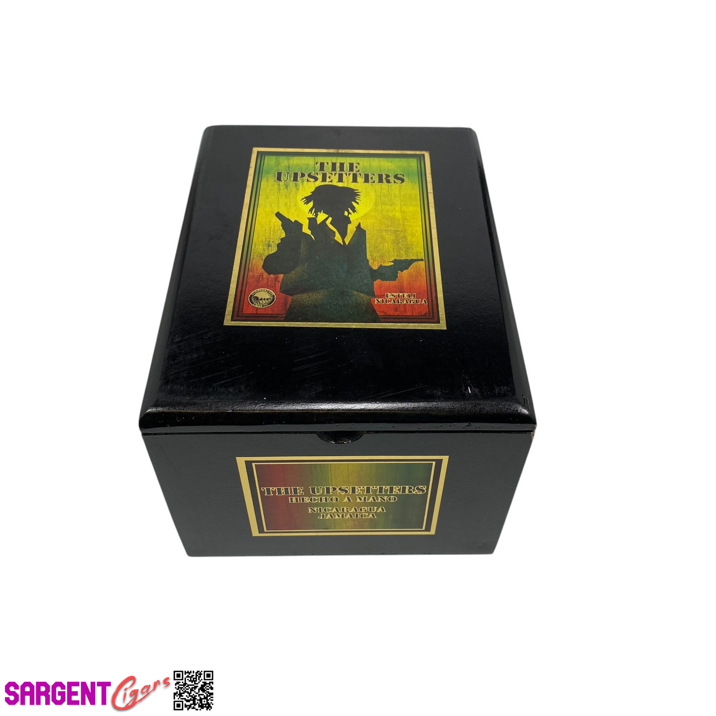 The Upsetters Rude Boy Empty Wooden Cigar Box 5.5x7.25x4.25