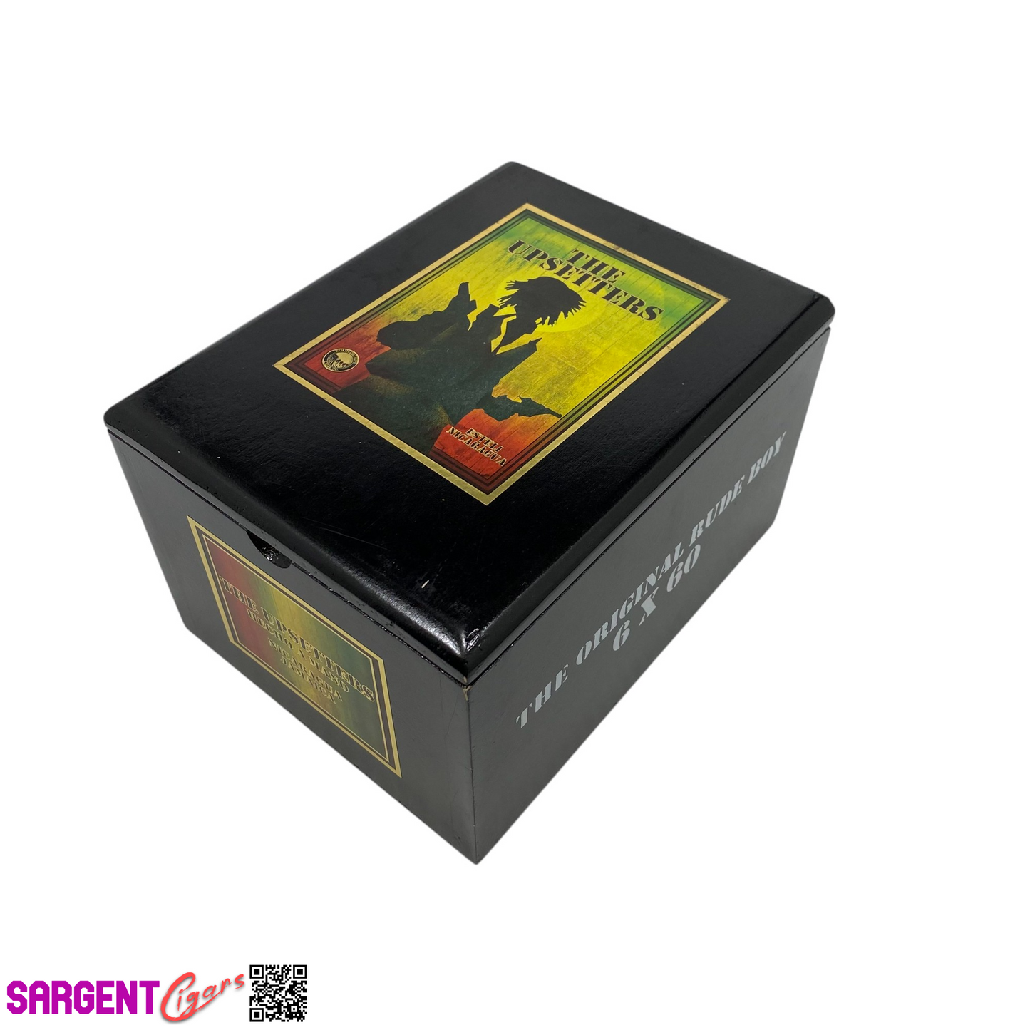 The Upsetters Rude Boy Empty Wooden Cigar Box 5.5x7.25x4.25