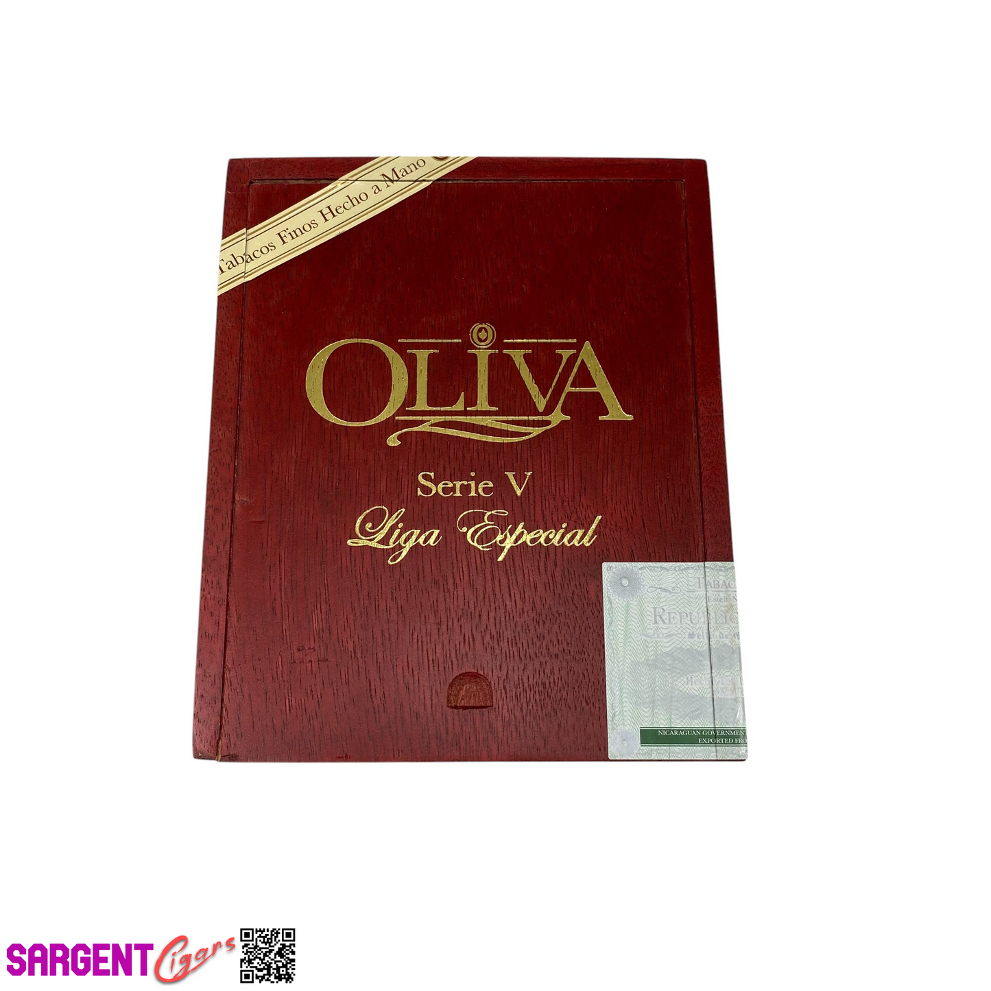 Oliva Serie V Figurado Empty Wooden Cigar Box 6x7.25x4