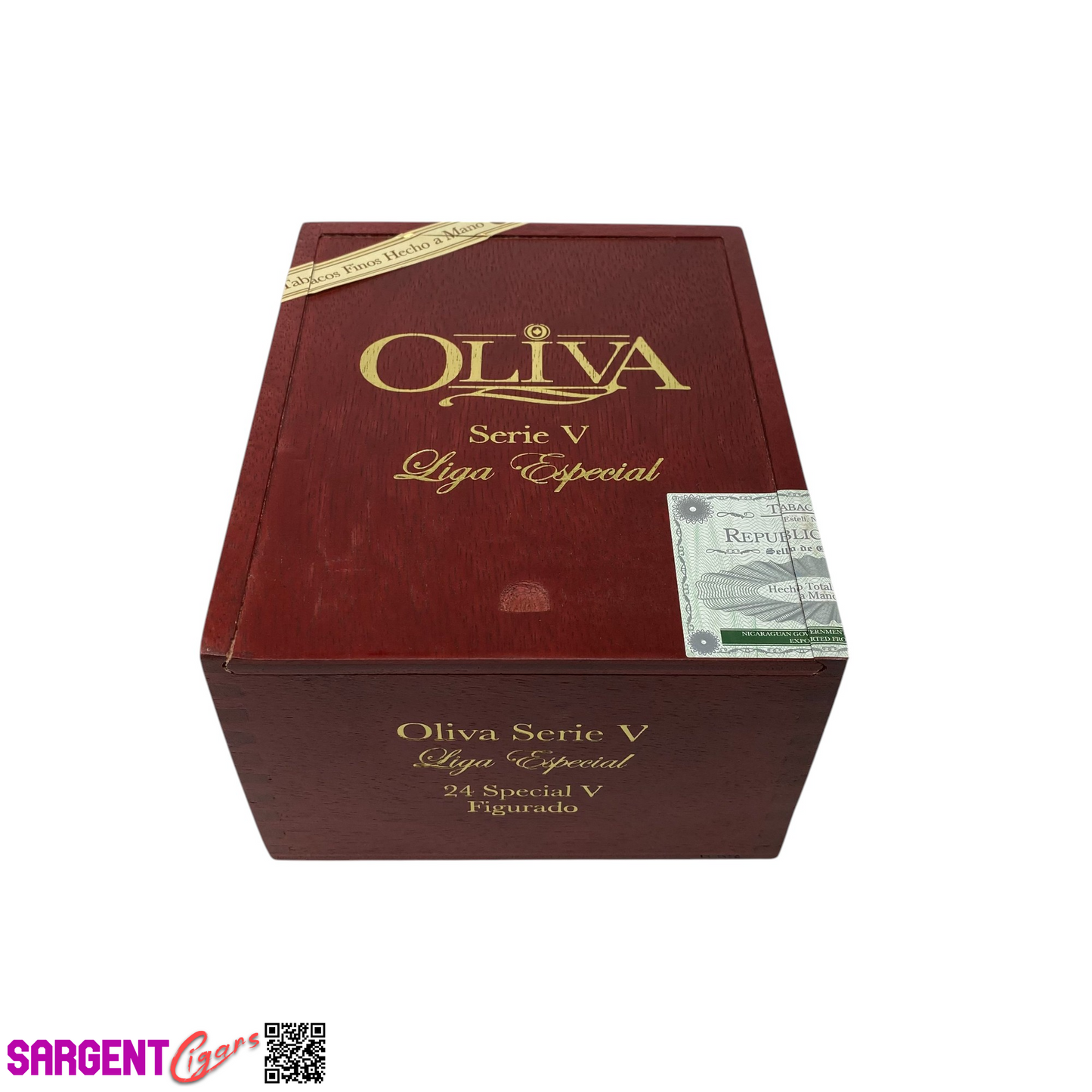 Oliva Serie V Figurado Empty Wooden Cigar Box 6x7.25x4