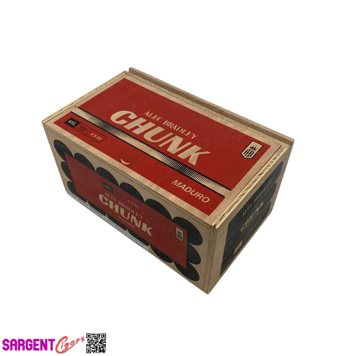 Alec Bradley Chunk 4XL Empty Wooden Cigar Box 8.25x5x4.5