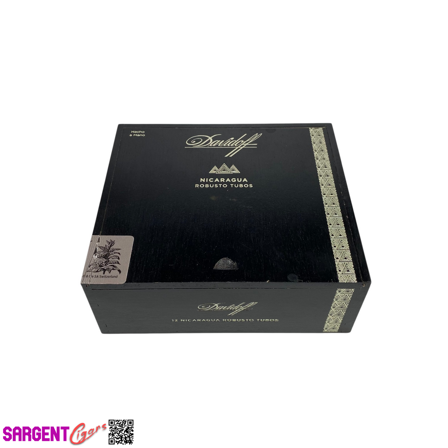Davidoff Nicaragua Robusto Tubos Empty Wooden Cigar Box 6.5x5.75x2.5