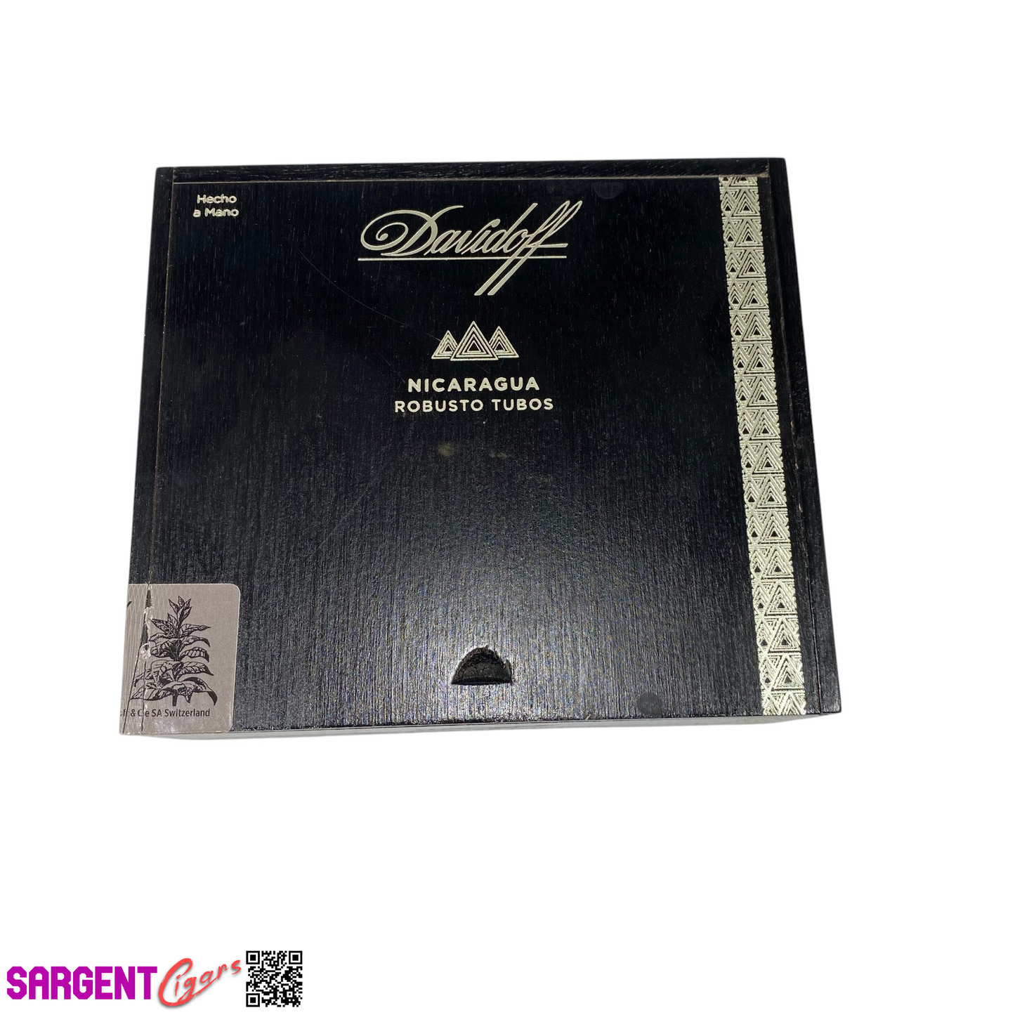 Davidoff Nicaragua Robusto Tubos Empty Wooden Cigar Box 6.5x5.75x2.5