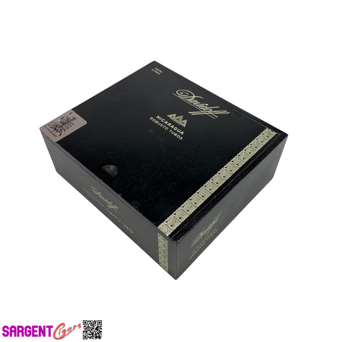 Davidoff Nicaragua Robusto Tubos Empty Wooden Cigar Box 6.5x5.75x2.5