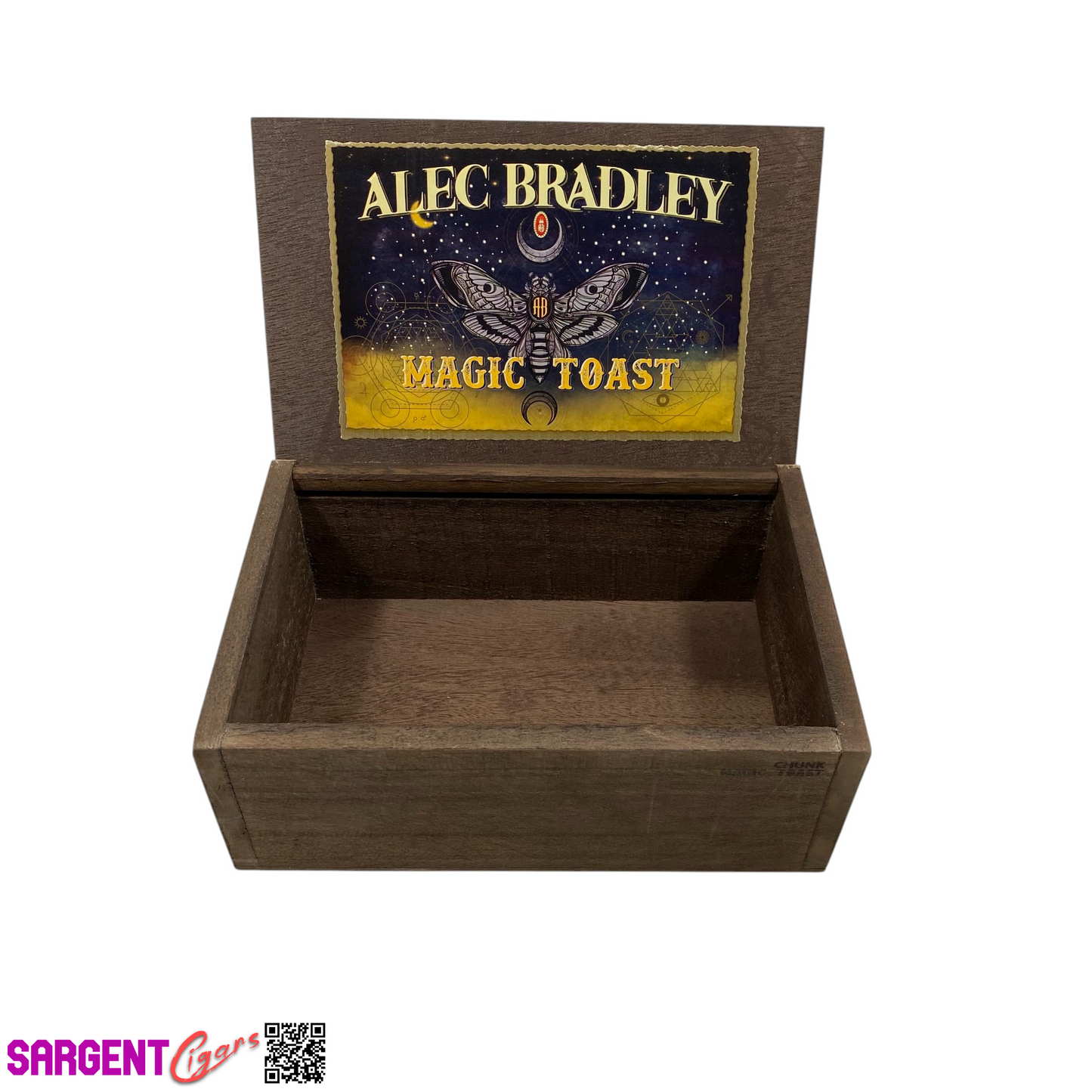 Alec Bradley Magic Toast Chunk Empty Wooden Cigar Box 8.25x5.5x3.25