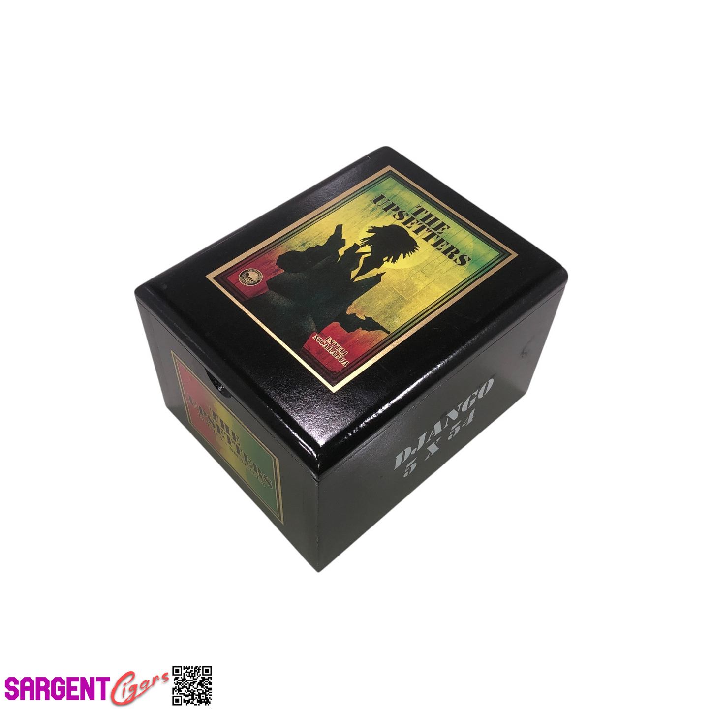 The Upsetters Django Empty Wooden Cigar Box 5x6x4