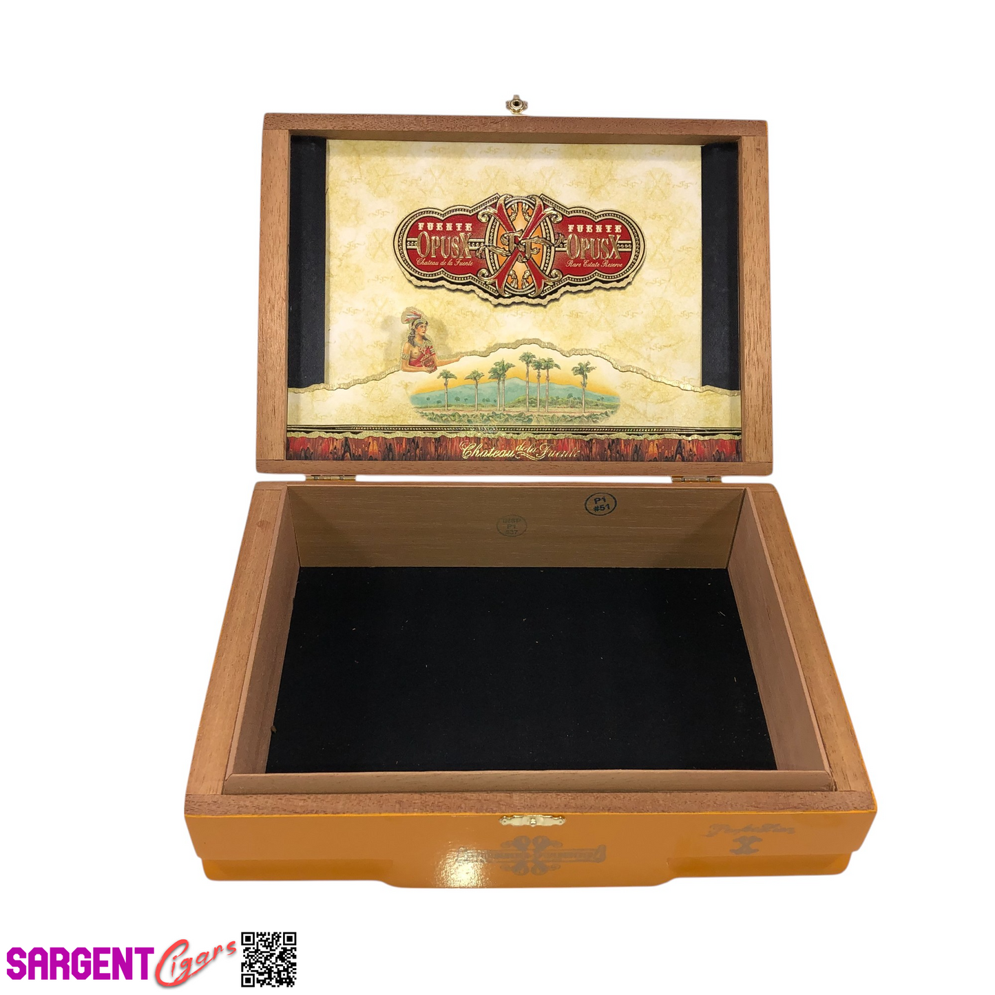 Arturo Fuente Opus X Perfection X Empty Wooden Cigar Box 10.25x7.5x3