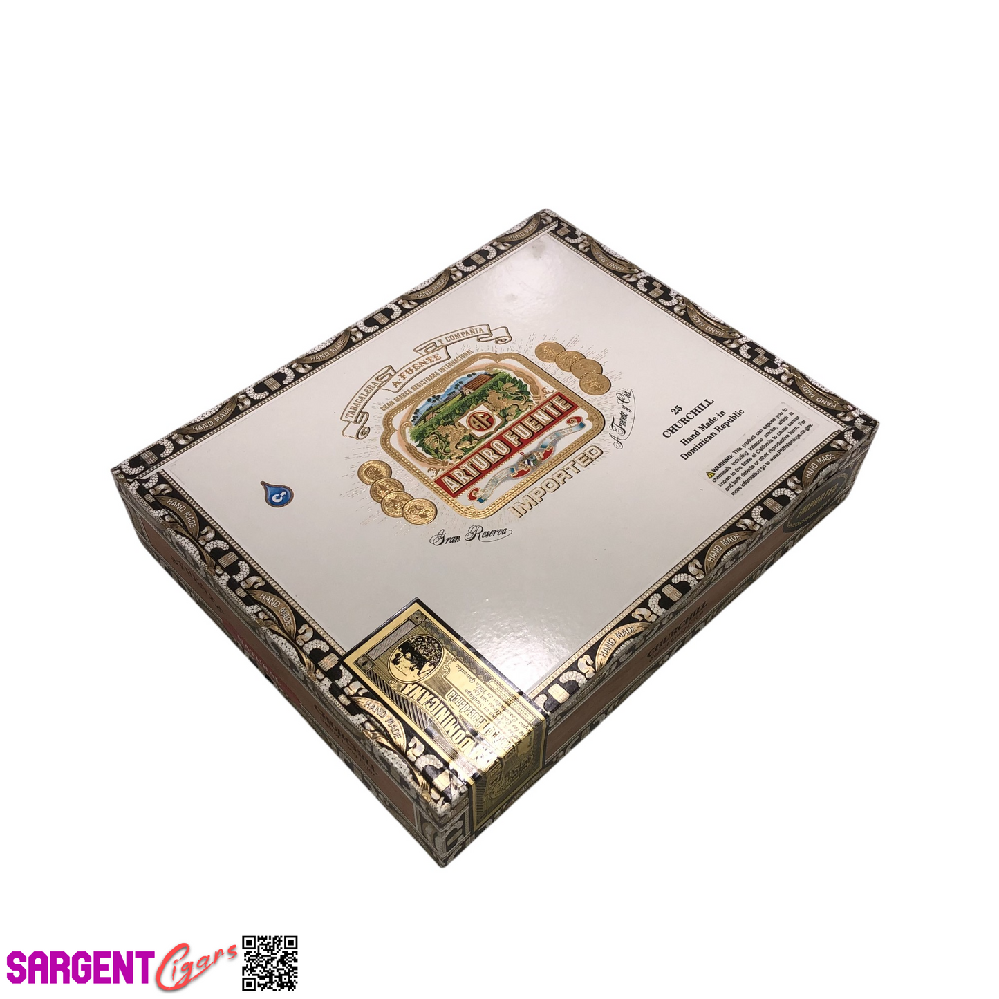 Arturo Fuente Chateau Churchill Empty Cigar Box 10x7.75x2