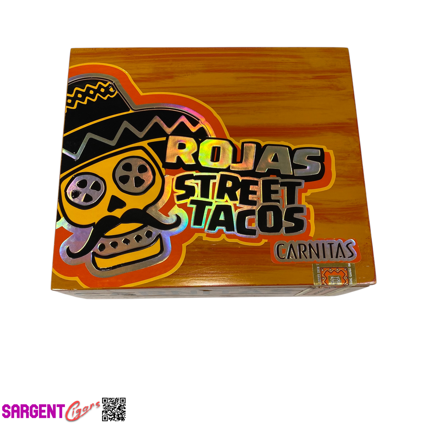 Rojas Street Tacos Carnitas Toro Empty Wooden Cigar Box 8x7x3.5