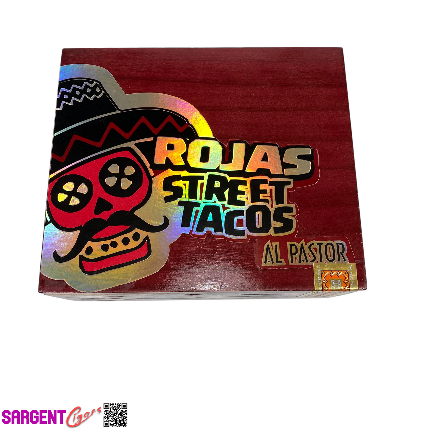 Rojas Street Tacos Al Pastor Toro Empty Wooden Cigar Box 8x7x3.5