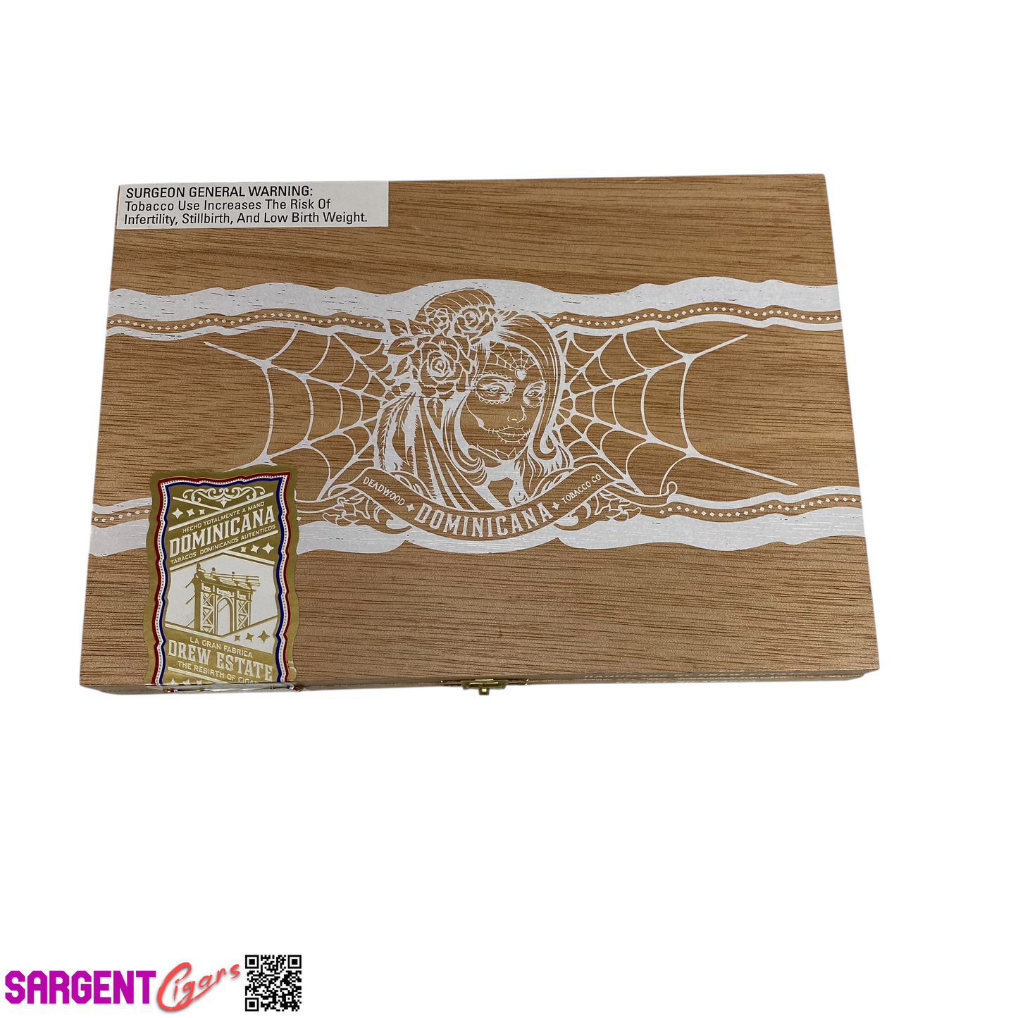 Deadwood Dominicana Robusto Empty Wooden Cigar Box 9x6.25x1.25