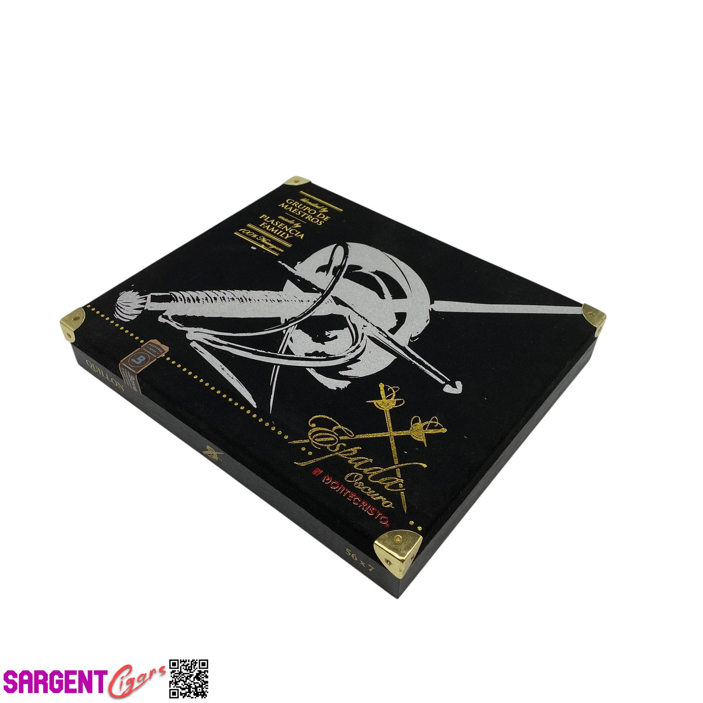 Montecristo Espada Oscuro Quillon Empty Wooden Cigar Box 9.75x8.25x1.75