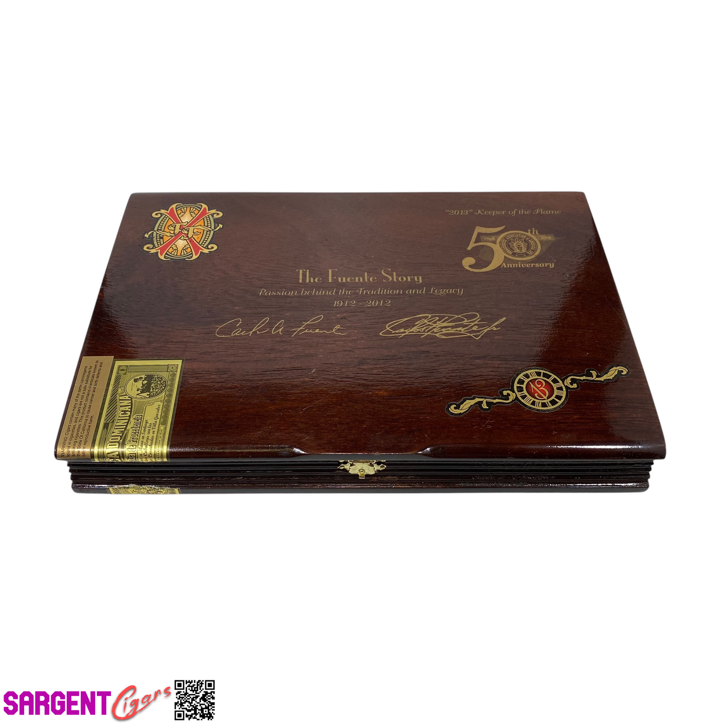 Arturo Fuente TAA Opus X Keeper of Flame Empty Wooden Cigar Box 12x8x1.5