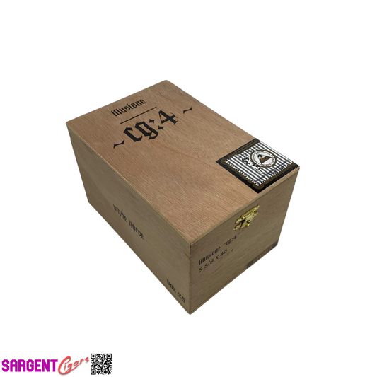 Illusione White Horse Empty Wooden Cigar Box 4.25x6.5x4