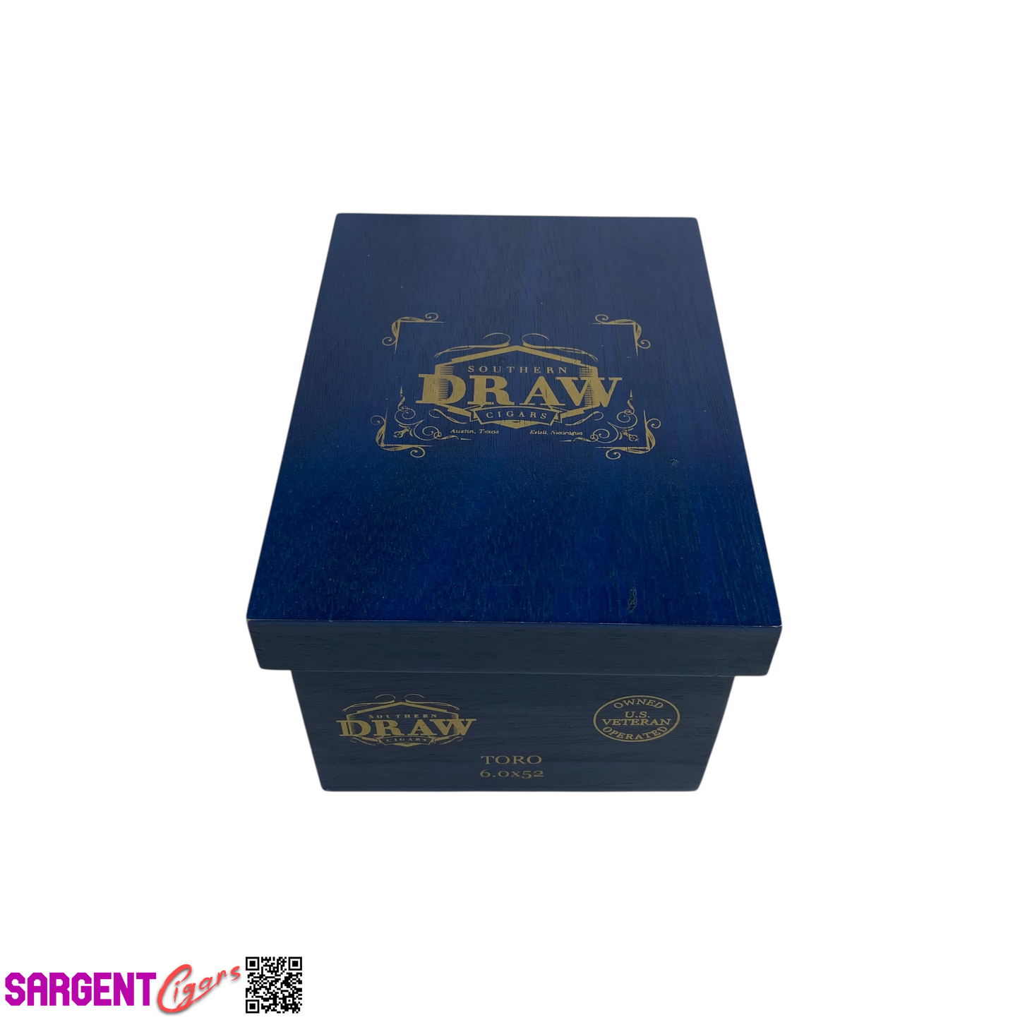 Southern Draw Jacobs Ladder Toro Empty Wooden Cigar Box 5.25x7.25x4