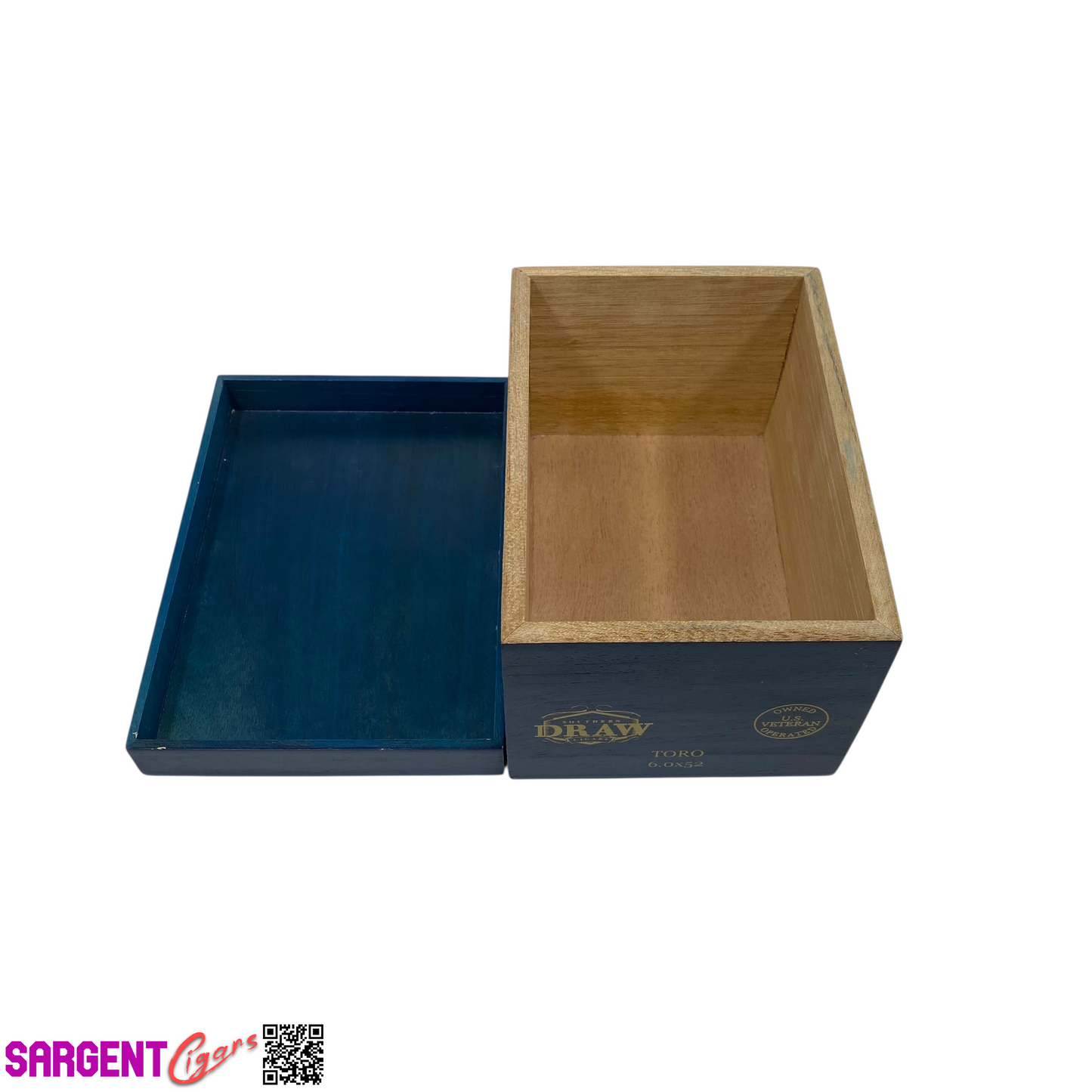 Southern Draw Jacobs Ladder Toro Empty Wooden Cigar Box 5.25x7.25x4