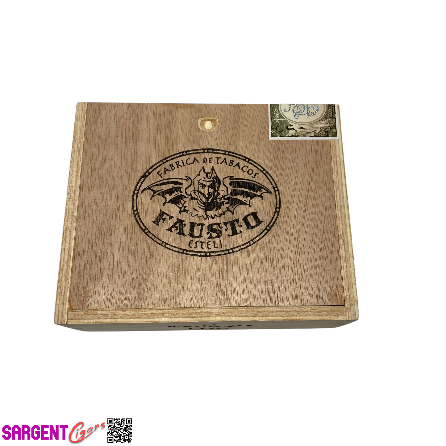 Tatuaje Fausto FT110 Empty Wooden Cigar Box 6.25x5x2.25