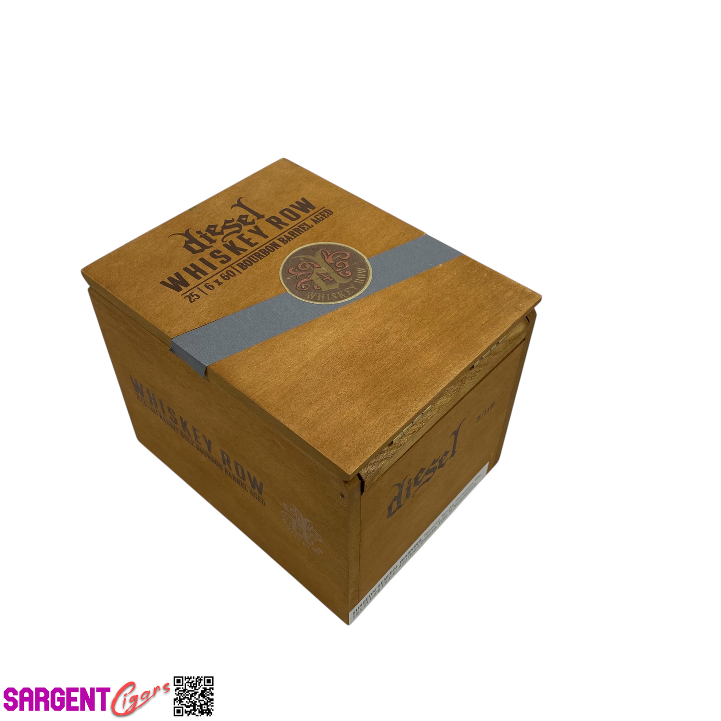 Diesel Whiskey Row Gigante Empty Wooden Cigar Box 5.25x6.75x5.25