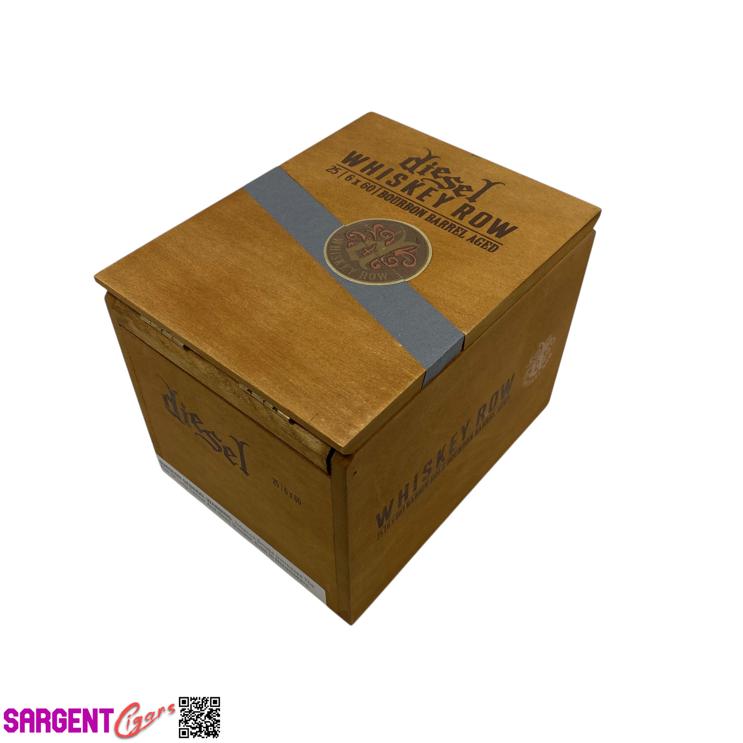 Diesel Whiskey Row Gigante Empty Wooden Cigar Box 5.25x6.75x5.25
