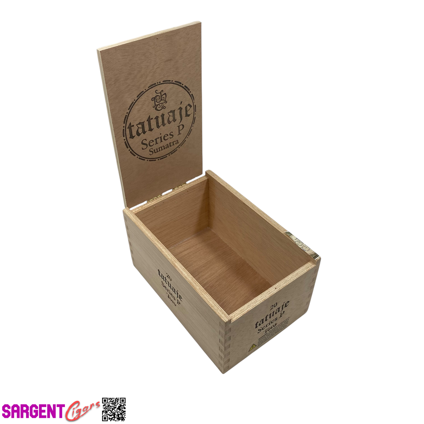 Tatuaje Series P Toro Empty Wooden Cigar Box 4.5x6.75x3.5