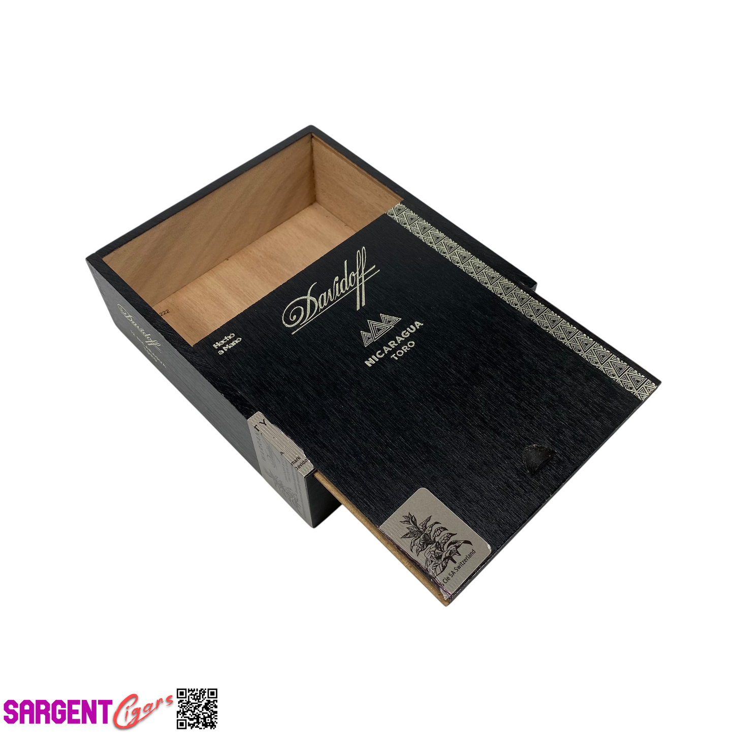 Davidoff Nicaragua Toro Empty Wooden Cigar Box 5.5x6.25x2