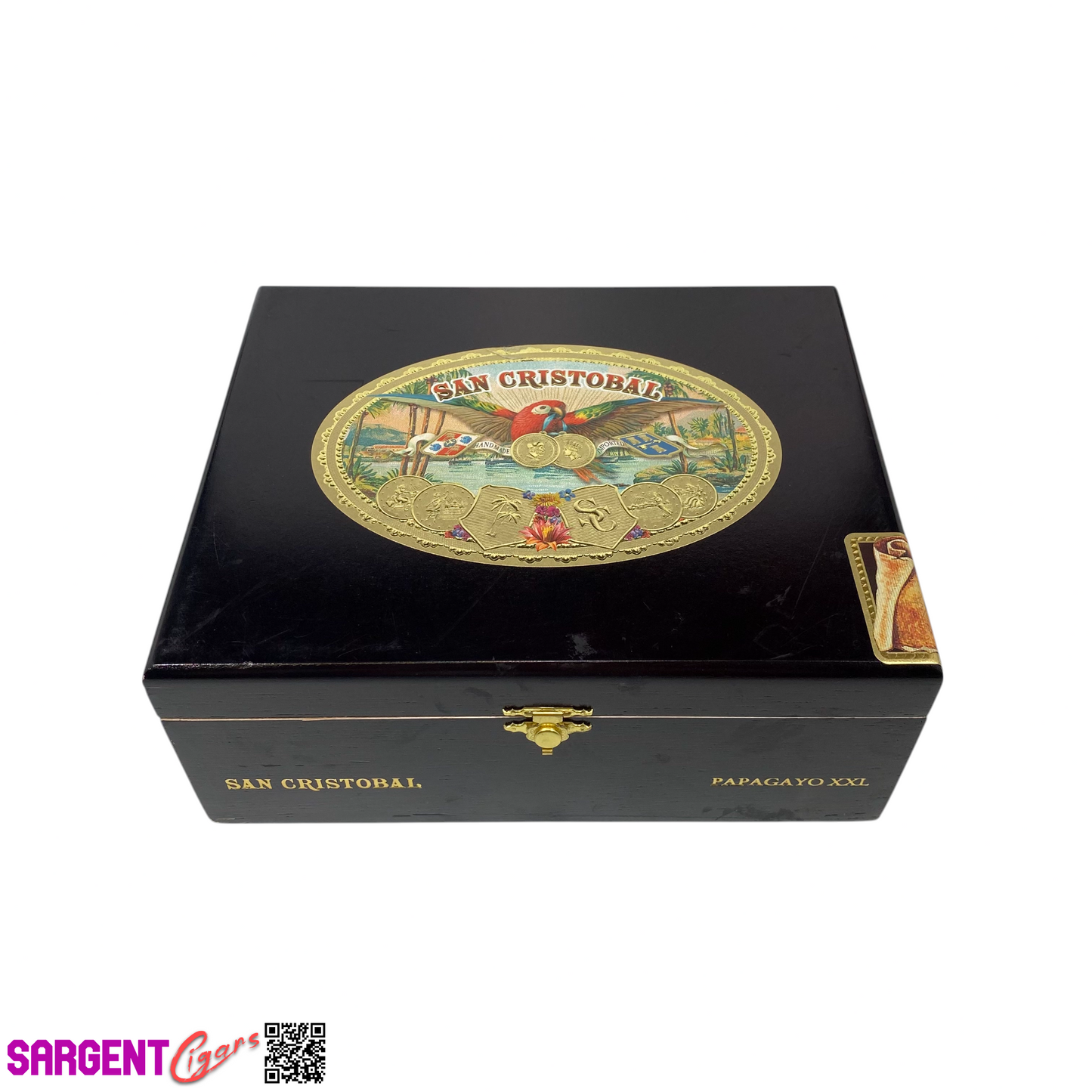 San Cristobal Papagayo XXL Empty Wooden Cigar Box 8.75x7x3.5