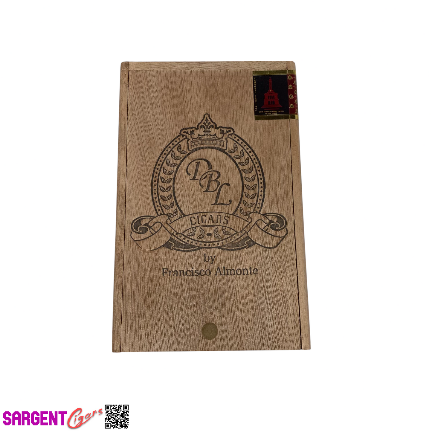 DBL Lancero Empty Wooden Cigar Box 4.75x7.5x2.25