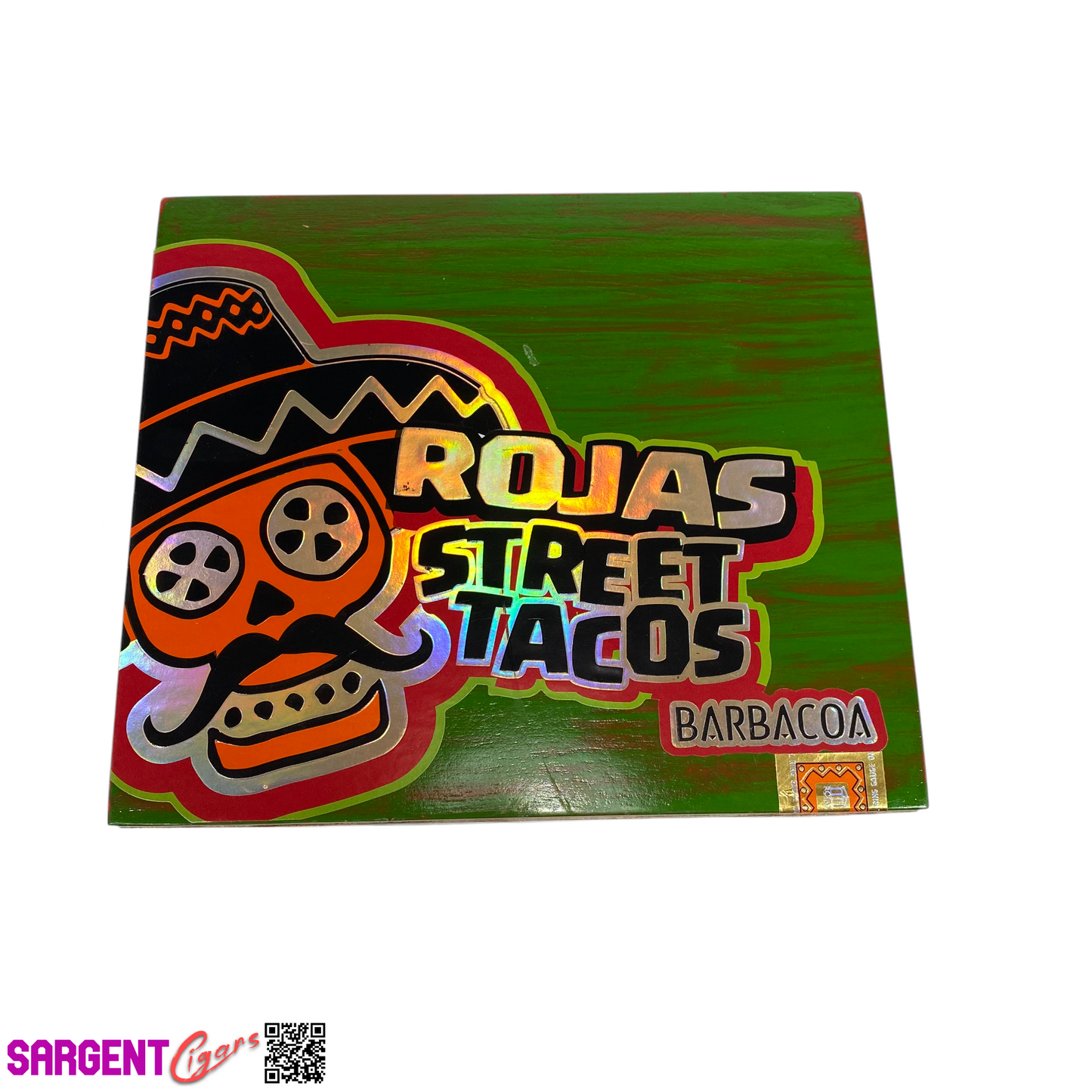 Rojas Street Tacos Barbacoa Toro Empty Wooden Cigar Box 8x7x3.5