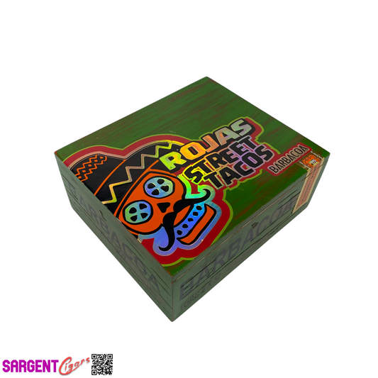 Rojas Street Tacos Barbacoa Toro Empty Wooden Cigar Box 8x7x3.5