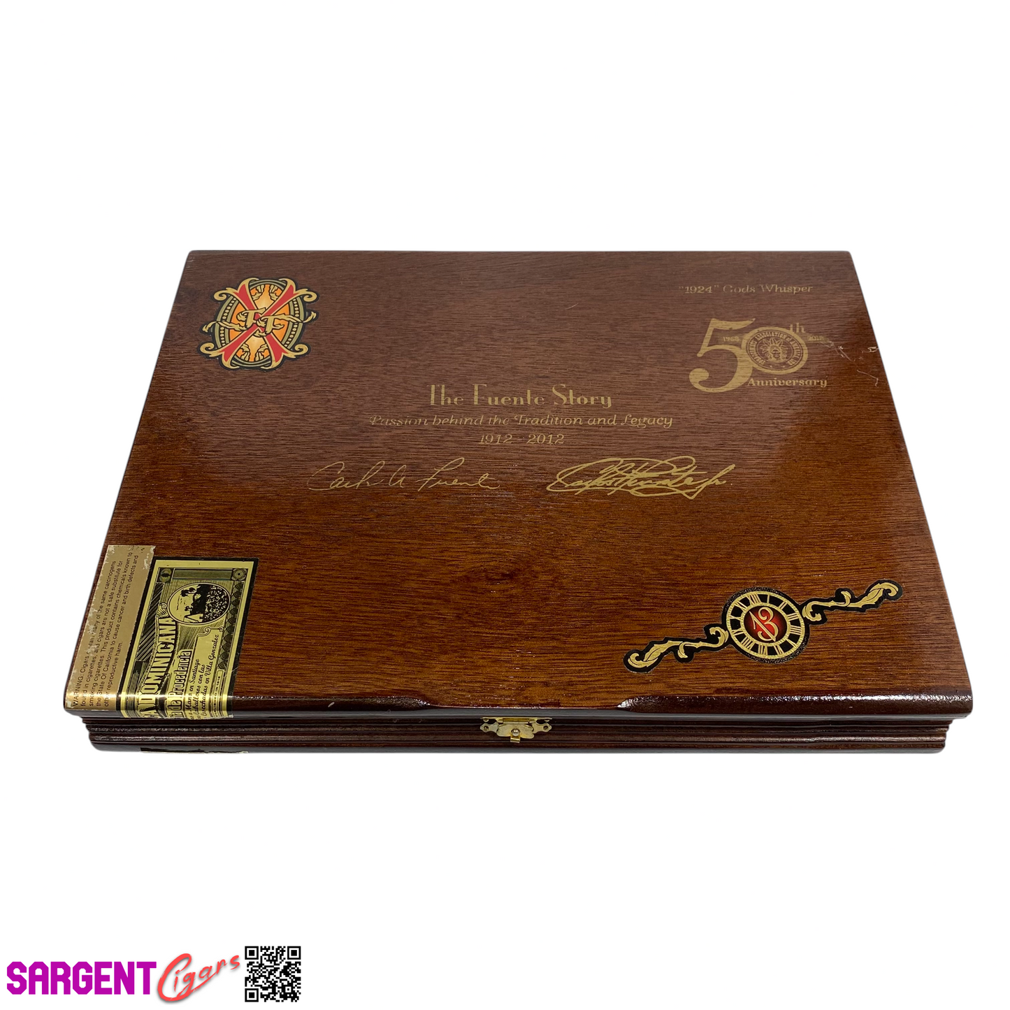 Arturo Fuente TAA Opus X God's Whisper Empty Wooden Cigar Box 12x9x1.5